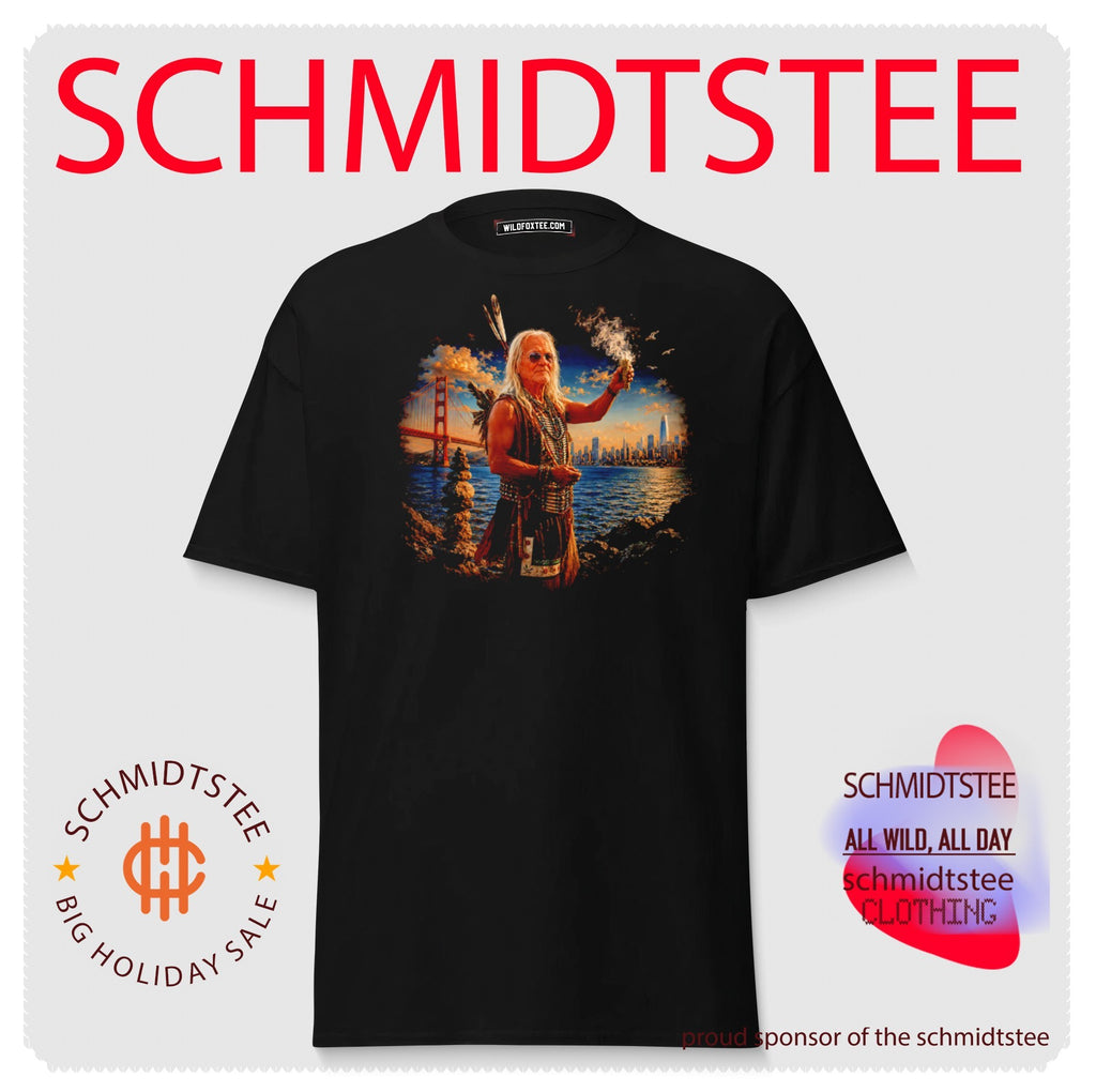 Native American Elder Smudging with Sage at Golden Gate Bridge shirt