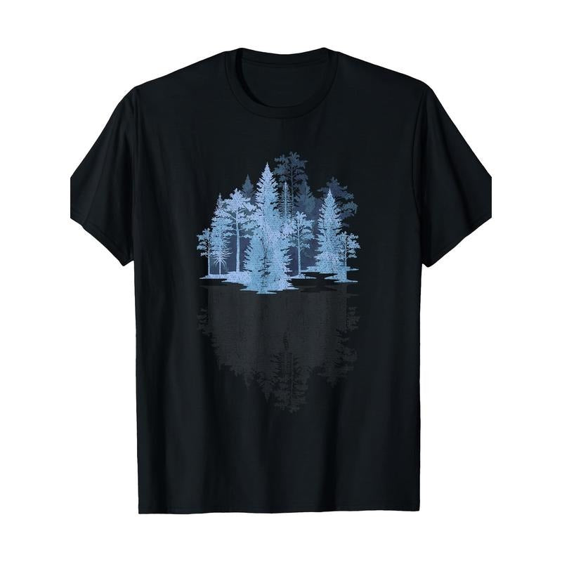Natural Tree Reflection Outdoor Wild Forest T-shirt -100% cotton Made in USA Hoodie, Sweatshirt | TeeBloomCo.com