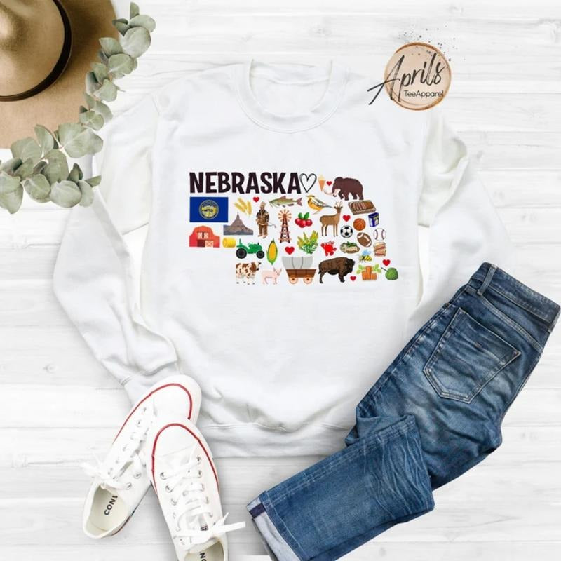 Nebraska Sweatshirt, Nebraska Hoodie, State Shirt Classic Fashion | TeeBloomCo.com
