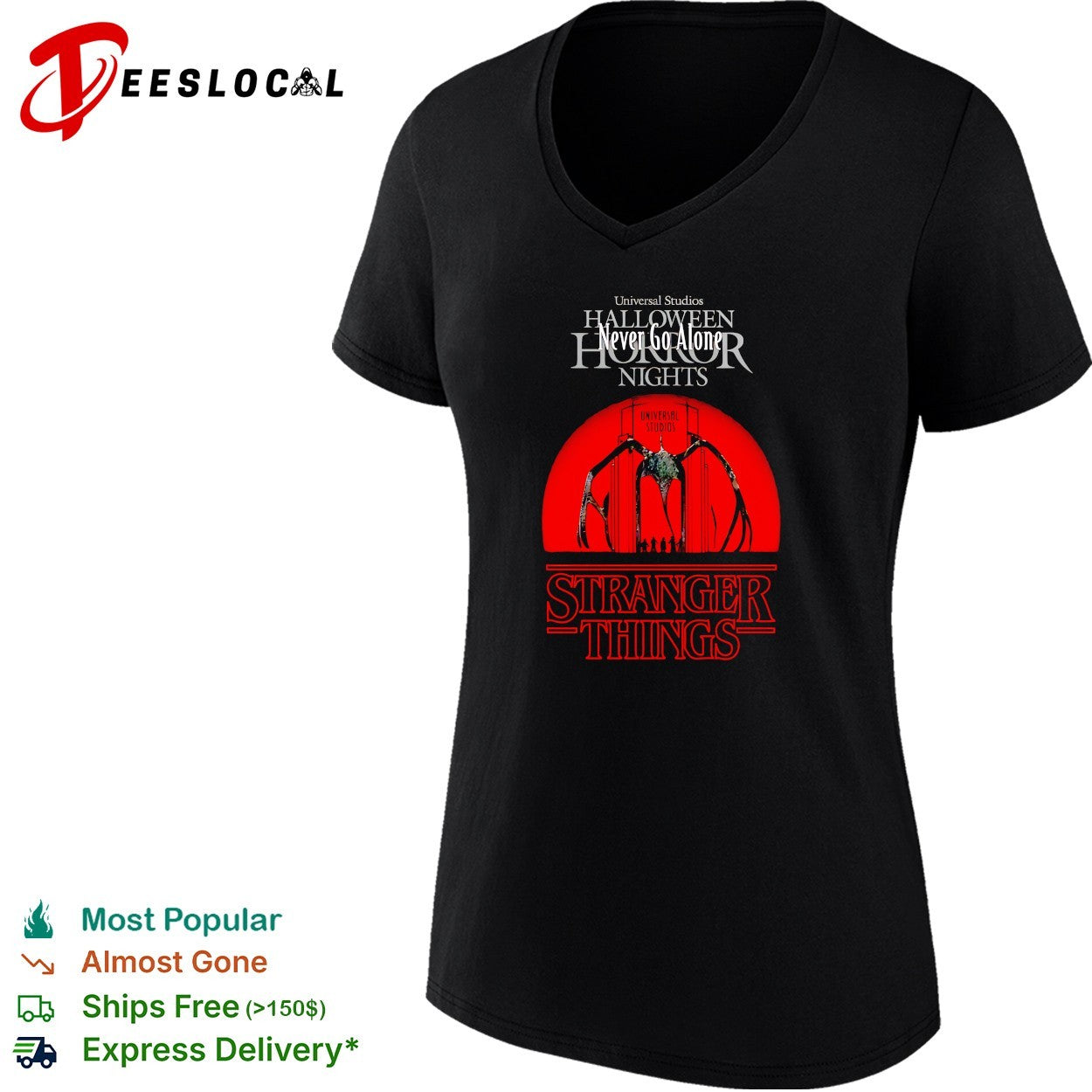 Never Go Alone Stranger Things shirt