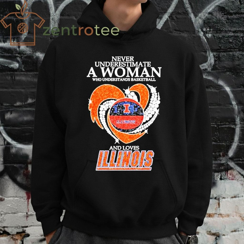 Never Underestimate A Woman Who Understands Basketball And Loves Nebraska Basketball Illinois 2026 tee