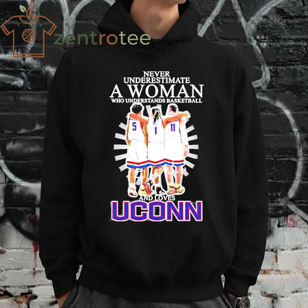 Never Underestimate A Woman Who Understands Basketball And Loves Uconn Basketball 2026 signature tee