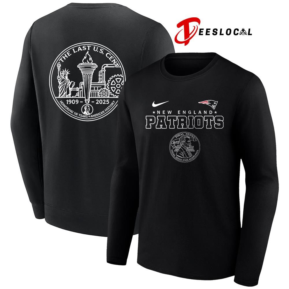 New England Patriots the last US cent honoring 116 years of America history shirt