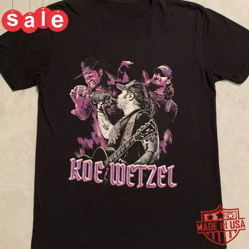 New Koe Wetzel Texas Country Concert Gift For Fans Unisex All Size Shirt Hoodie, Sweatshirt | TeeBloomCo.com