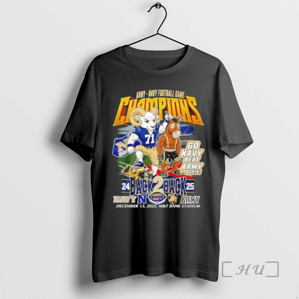 New Navy Midshipmen 2025 126th Amry Navy Game Champions Go Navy Beat Army Again Premium T-Shirts, Hoodie, Sweatshirt