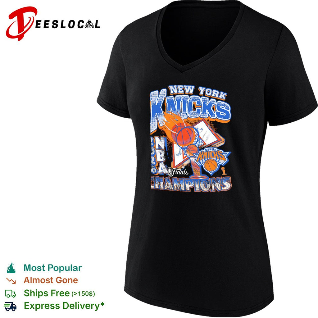 New York Knicks 2024 NBA Finals Champions basketball trophy shirt