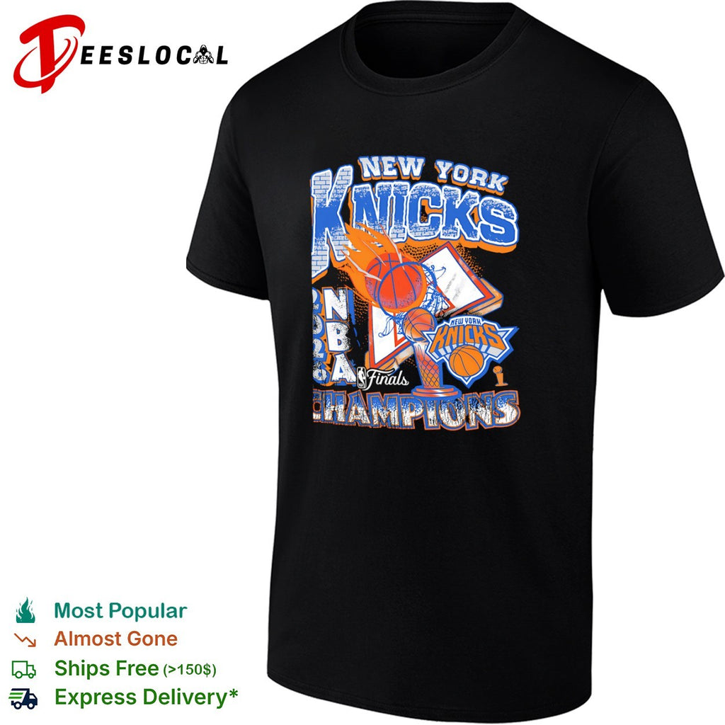 New York Knicks 2024 NBA Finals Champions basketball trophy shirt