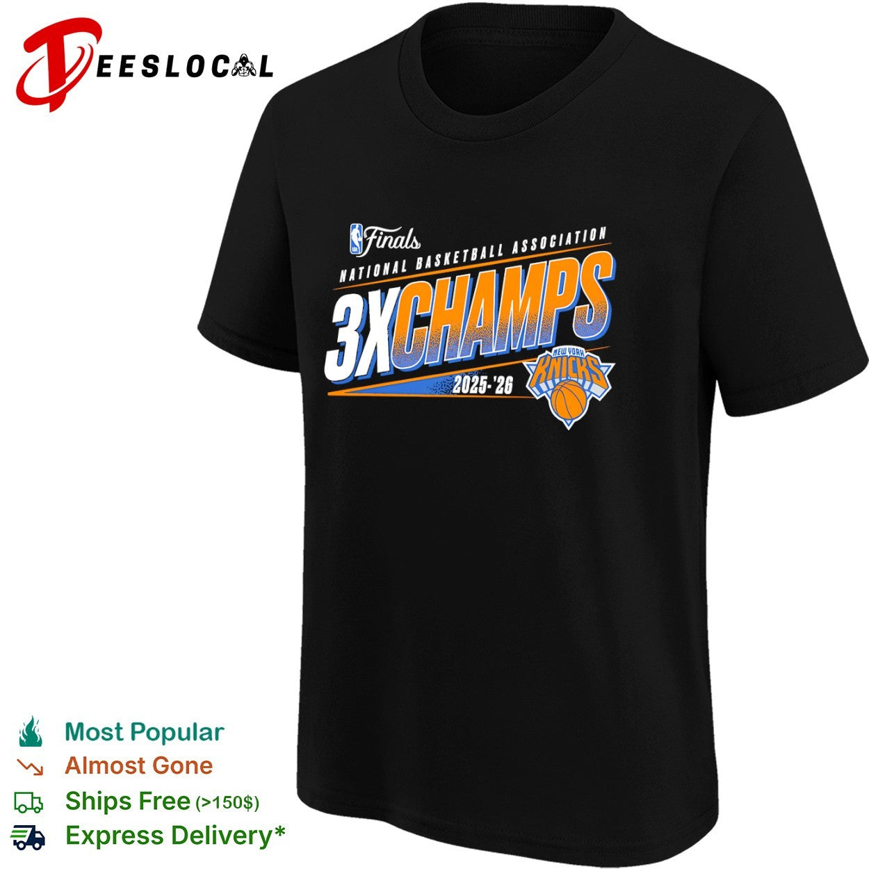 New York Knicks 2025 2026 Finals 3x Champs National Basketball Association shirt