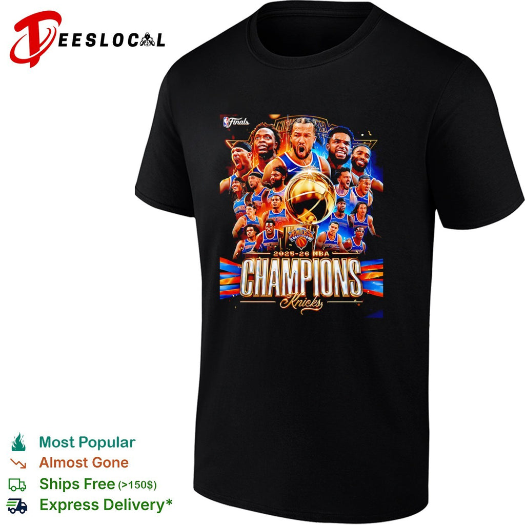New York Knicks 2025 2026 NBA Champions team shirt