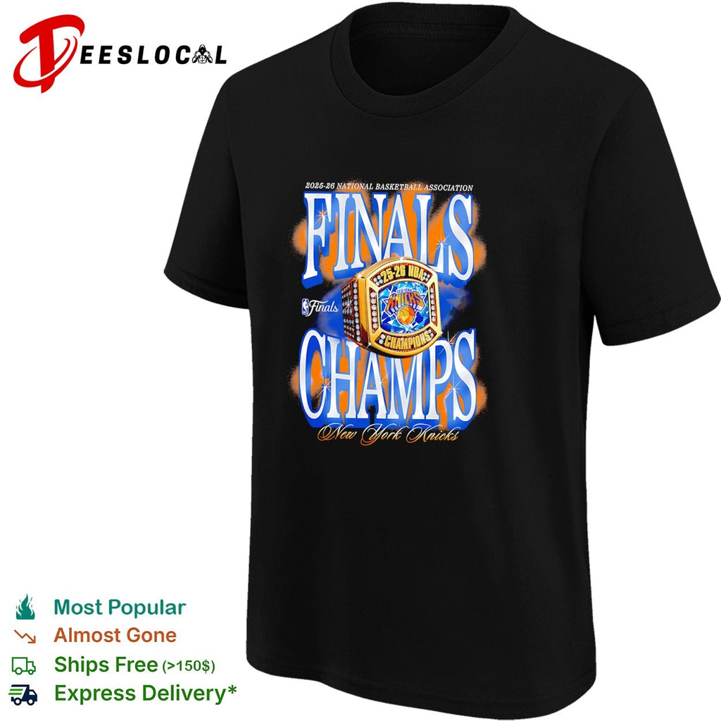 New York Knicks 2025-26 Finals Champs championship ring close-up art shirt