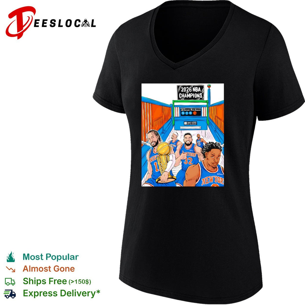 New York Knicks 2026 NBA Champions 34 Street shirt