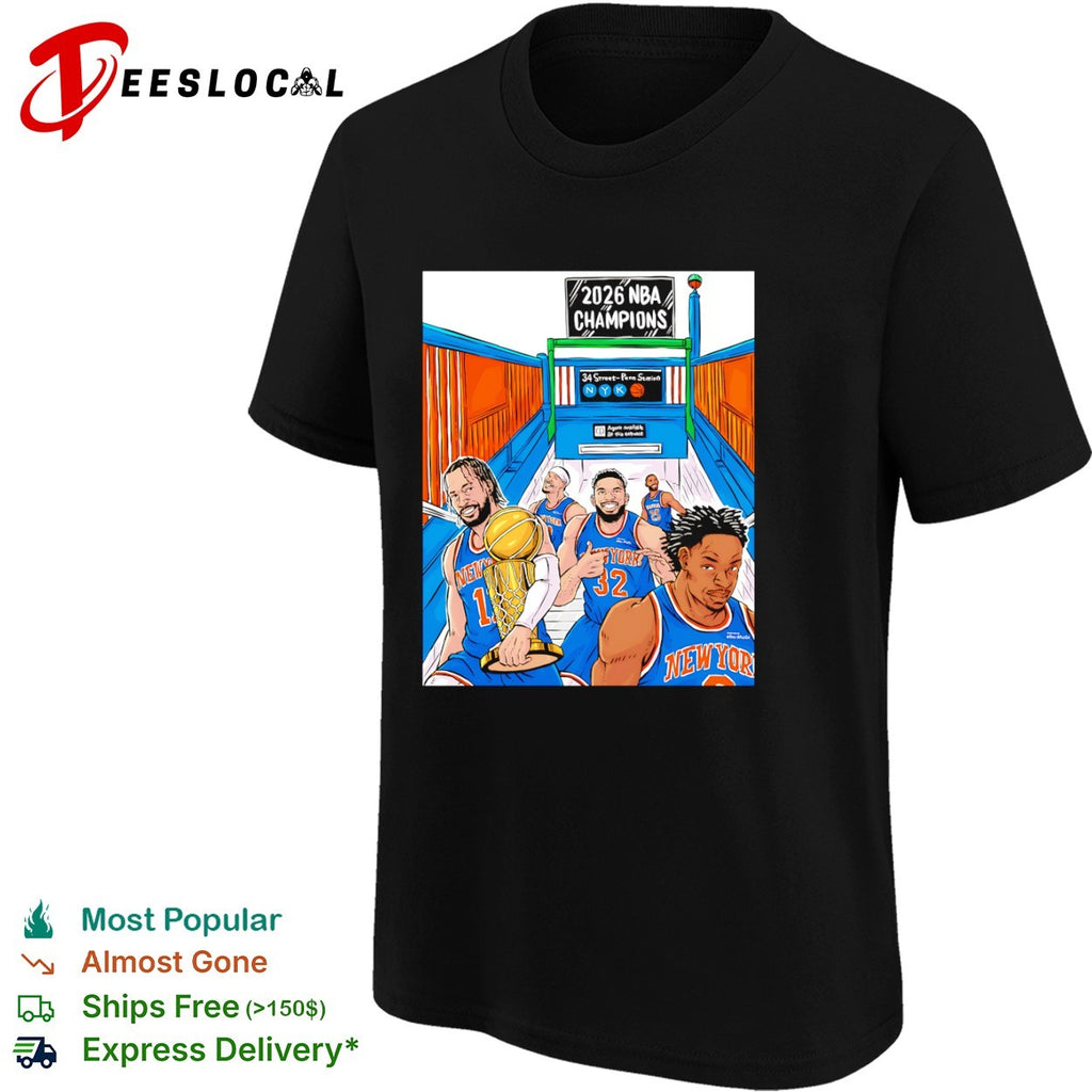 New York Knicks 2026 NBA Champions 34 Street shirt