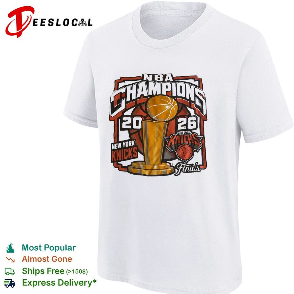 New York Knicks 2026 NBA Champions Finals Trophy logo shirt