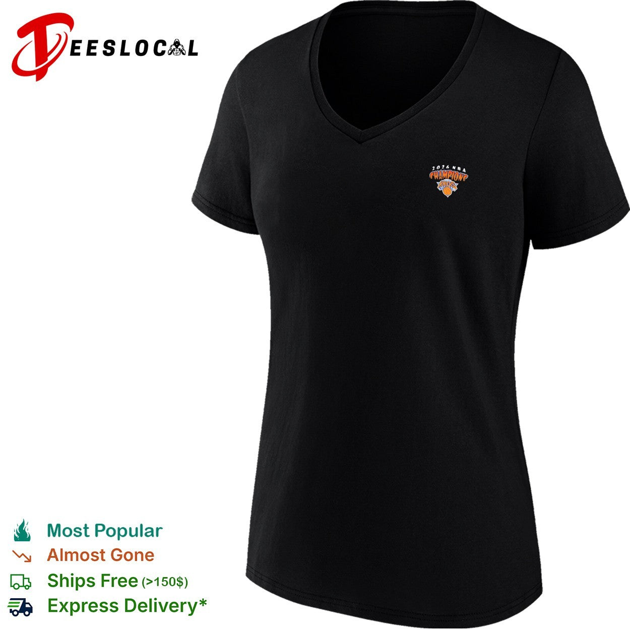 New York Knicks 2026 NBA Champions small chest logo shirt