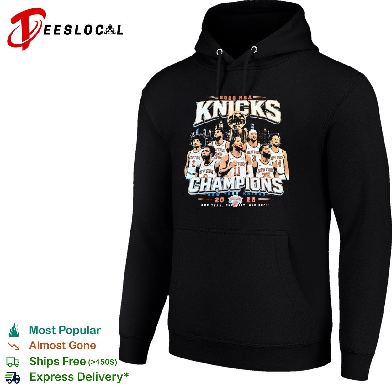 New York Knicks 2026 NBA Champions team roster shirt