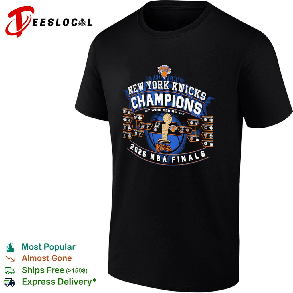 New York Knicks 2026 NBA Finals Champions Trophy shirt
