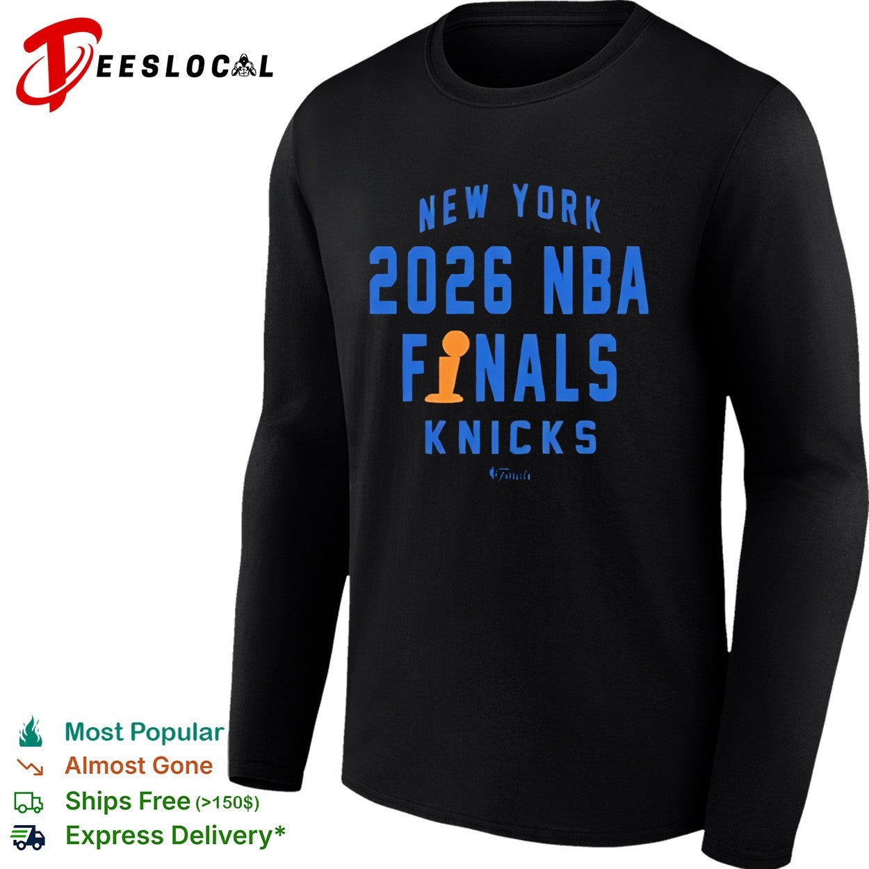New York Knicks 2026 NBA Finals trophy graphic shirt