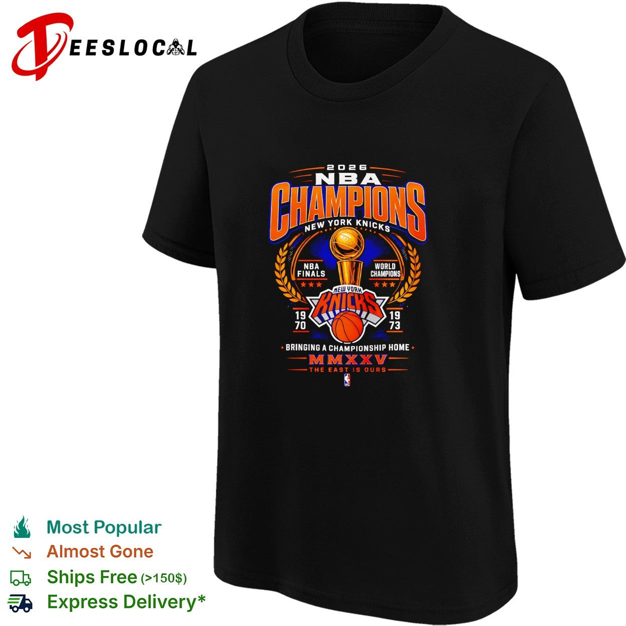 New York Knicks 2026 NBA champions 1970 1973 bringing a championship home the east is ours shirt