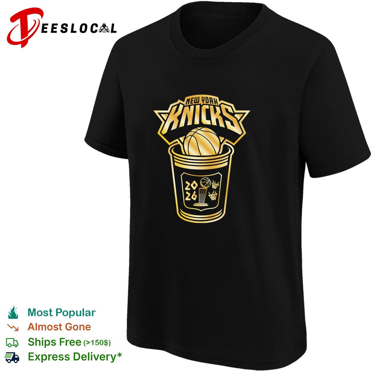 New York Knicks 2026 logo trophy bucket art shirt