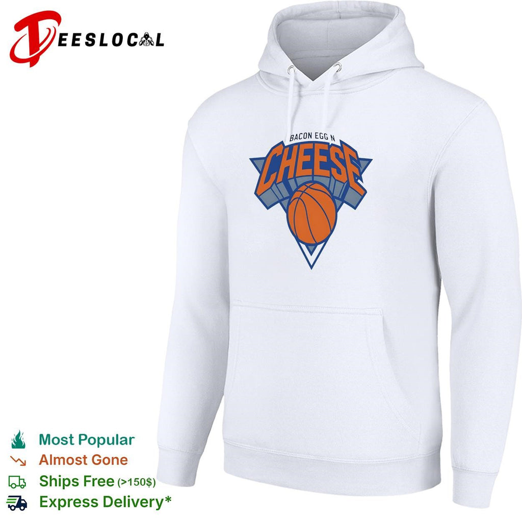 New York Knicks Bacon egg n cheese logo parody humor shirt