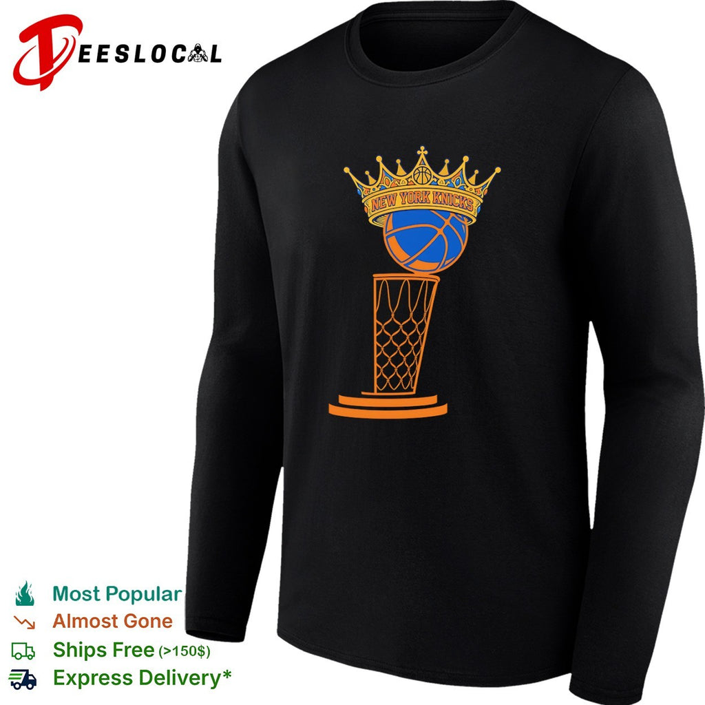 New York Knicks Basketball Crown Championship Trophy Celebration Team Logo shirt