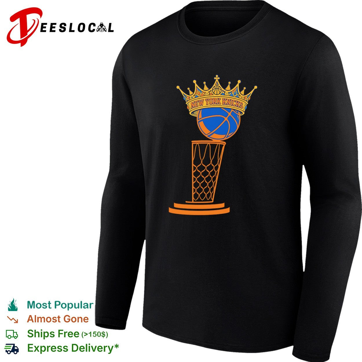 New York Knicks Basketball Crown Championship Trophy Celebration Team Logo shirt