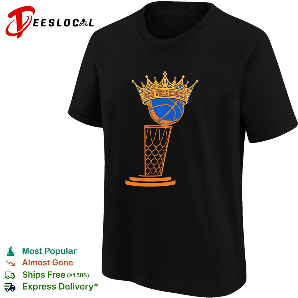 New York Knicks Basketball Crown Championship Trophy Celebration Team Logo shirt