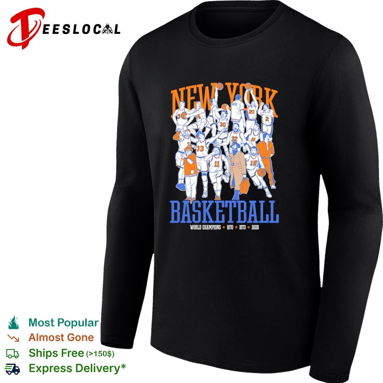 New York Knicks Basketball World Champions 1970 1973 shirt