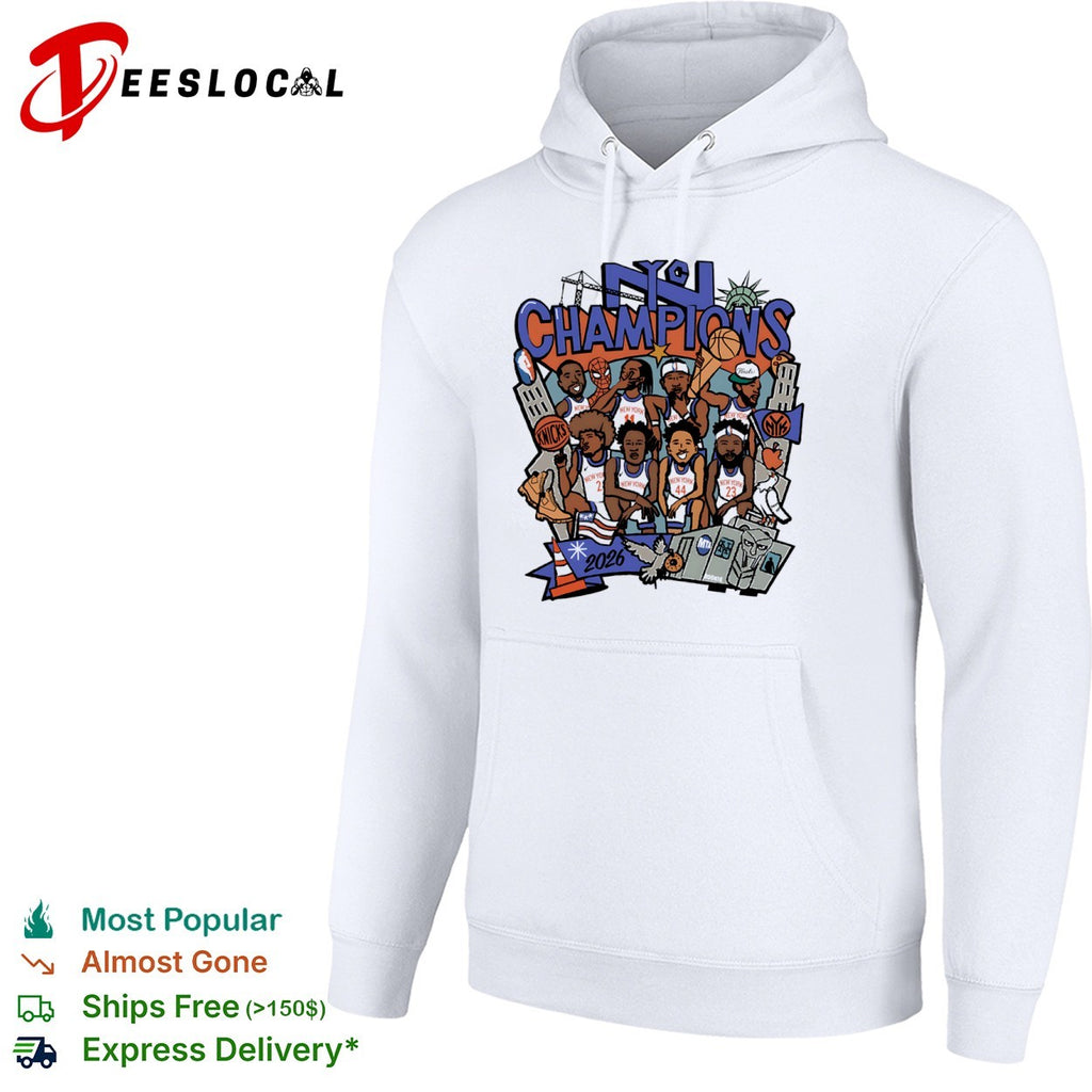New York Knicks Champions 2026 NBA caricature shirt