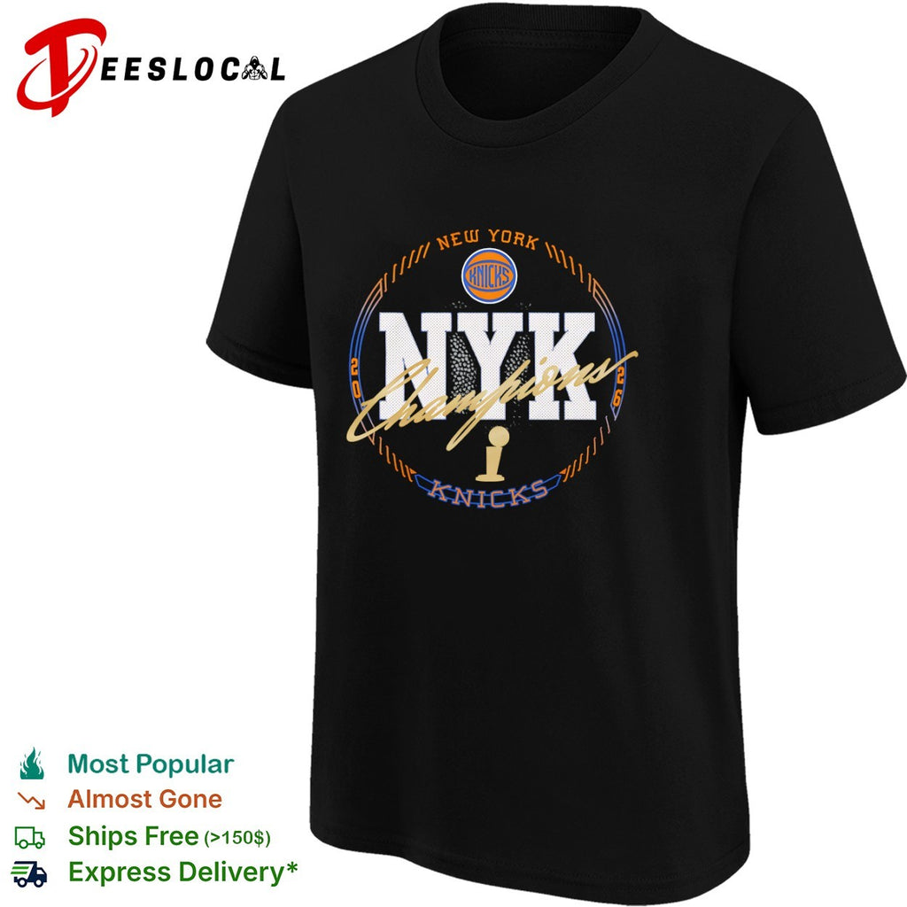 New York Knicks Champions 2026 NYK Basketball Trophy Celebration Team Logo shirt