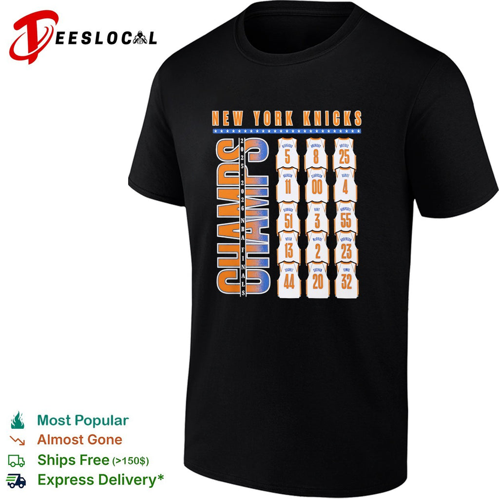 New York Knicks Champs all player jersey numbers team roster shirt