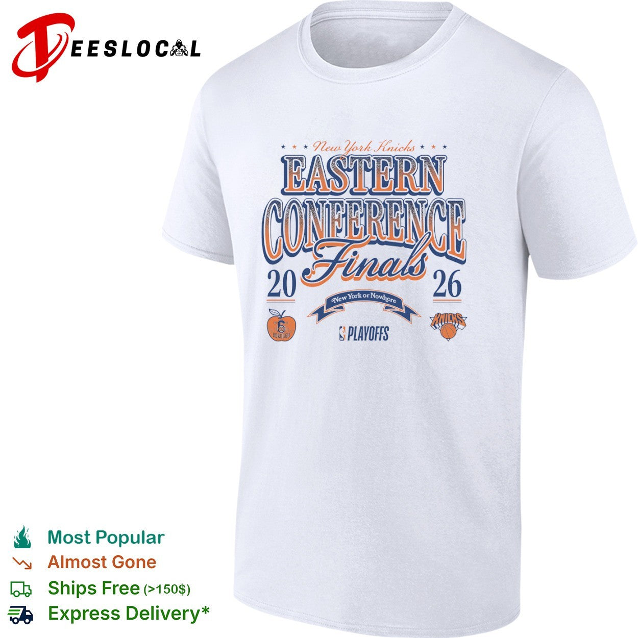 New York Knicks Eastern Conference Finals 2026 New York or Nowhere Playoffs shirt