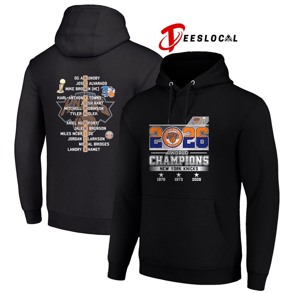 New York Knicks Finals champions graphic name roster shirt