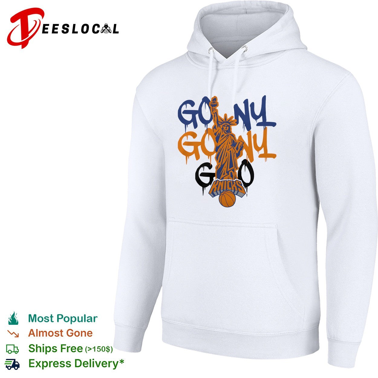 New York Knicks Go NY Statue of Liberty graffiti drip lettering art shirt