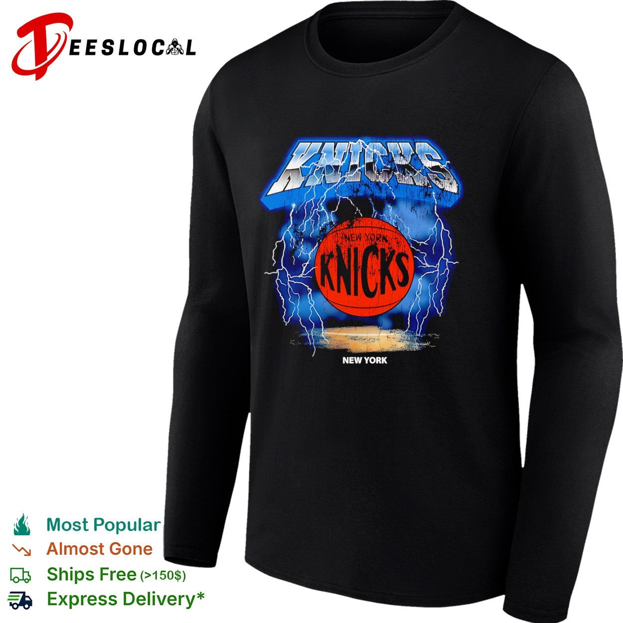 New York Knicks Lightning Basketball Team Shirt