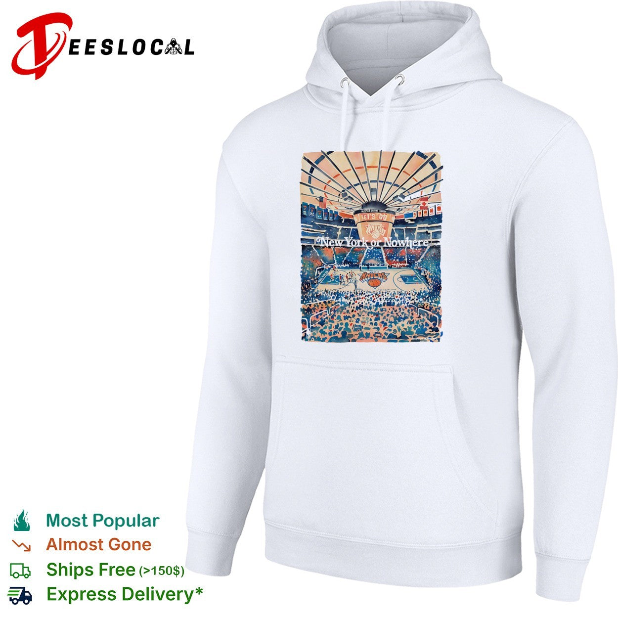 New York Knicks Madison Square Garden Let’s Go New York or Nowhere NBA basketball shirt
