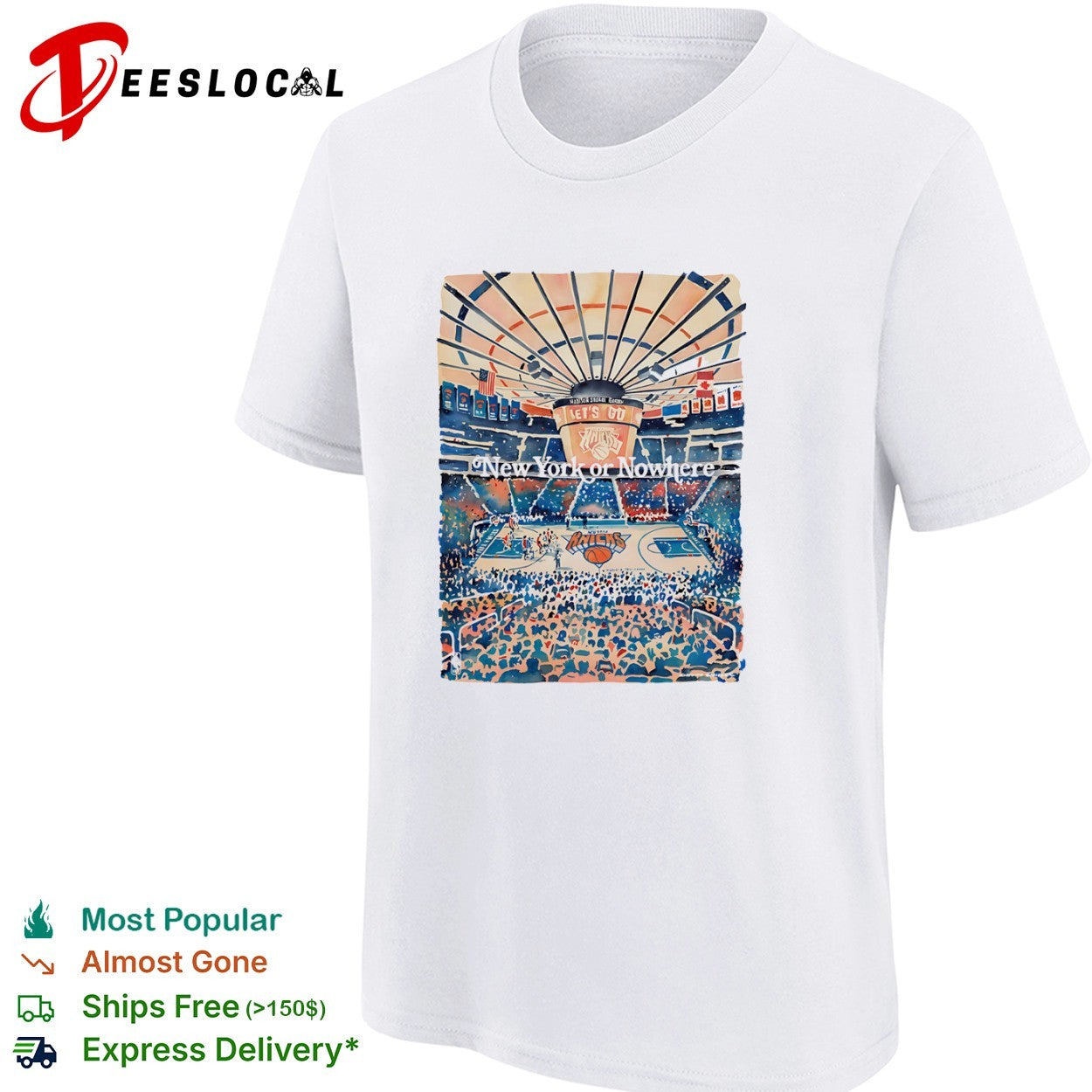 New York Knicks Madison Square Garden Let’s Go New York or Nowhere NBA basketball shirt