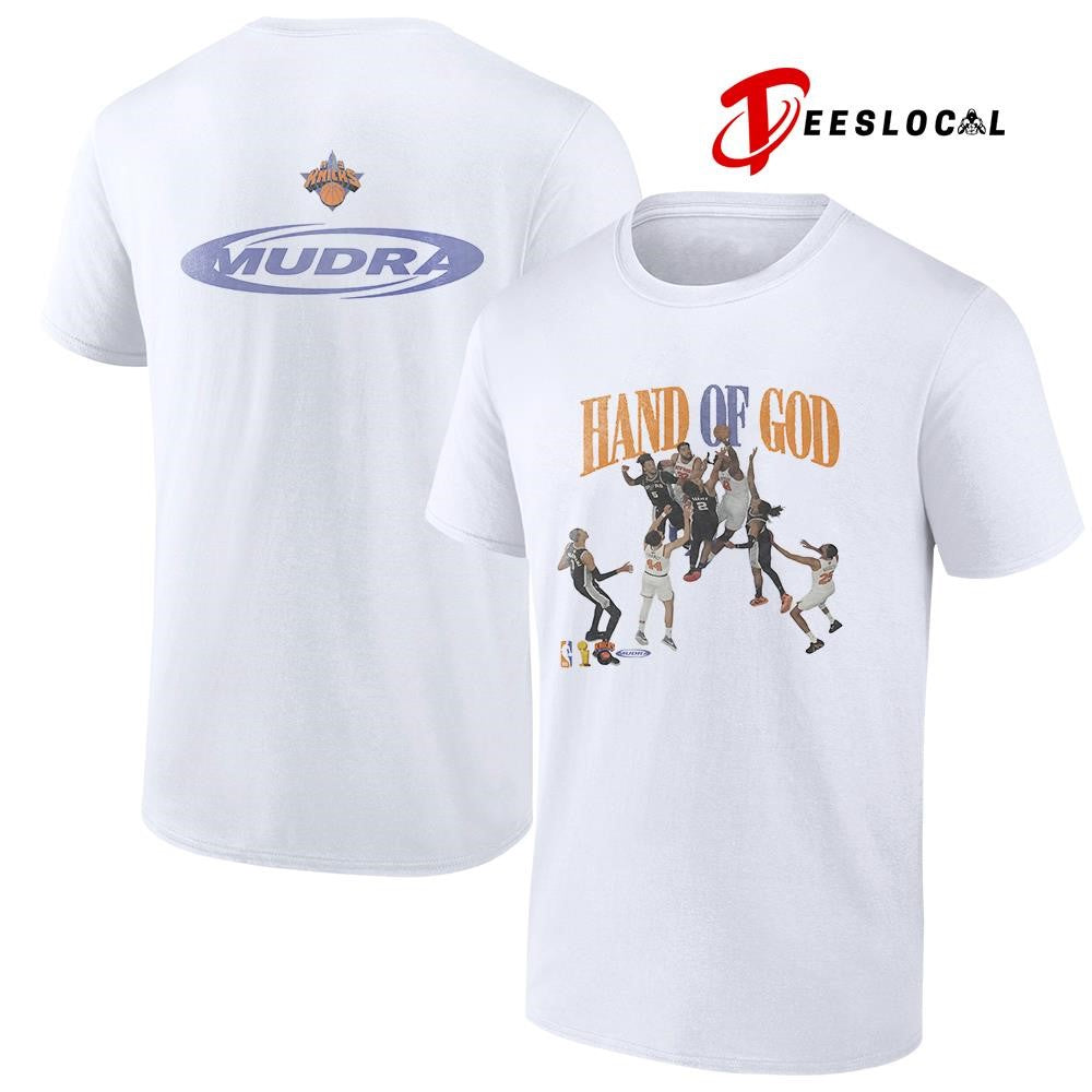 New York Knicks Mudra hand of God graphic shirt