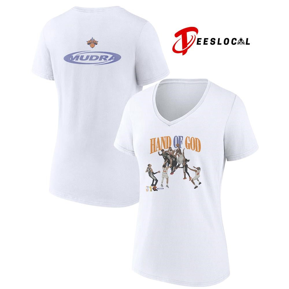 New York Knicks Mudra hand of God graphic shirt