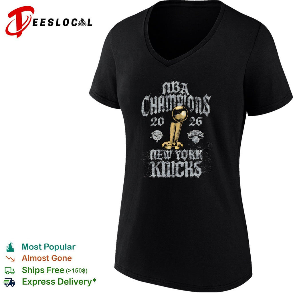 New York Knicks NBA Champions 2026 Finals trophy shirt