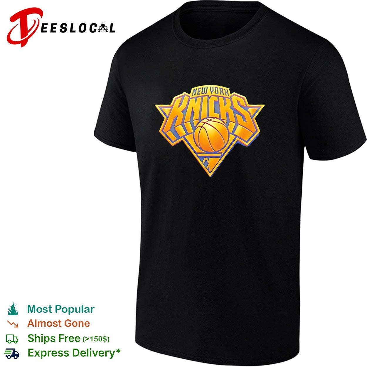 New York Knicks NBA Champions 2026 Golden logo shirt