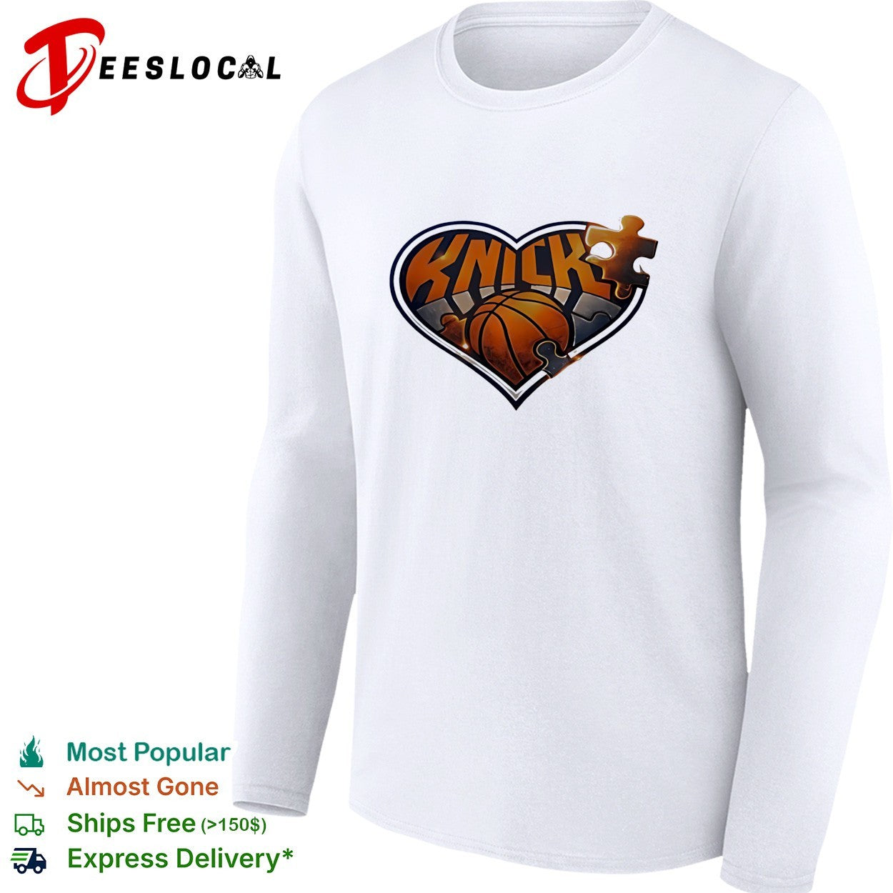 New York Knicks NBA Champions 2026 heart puzzle logo shirt