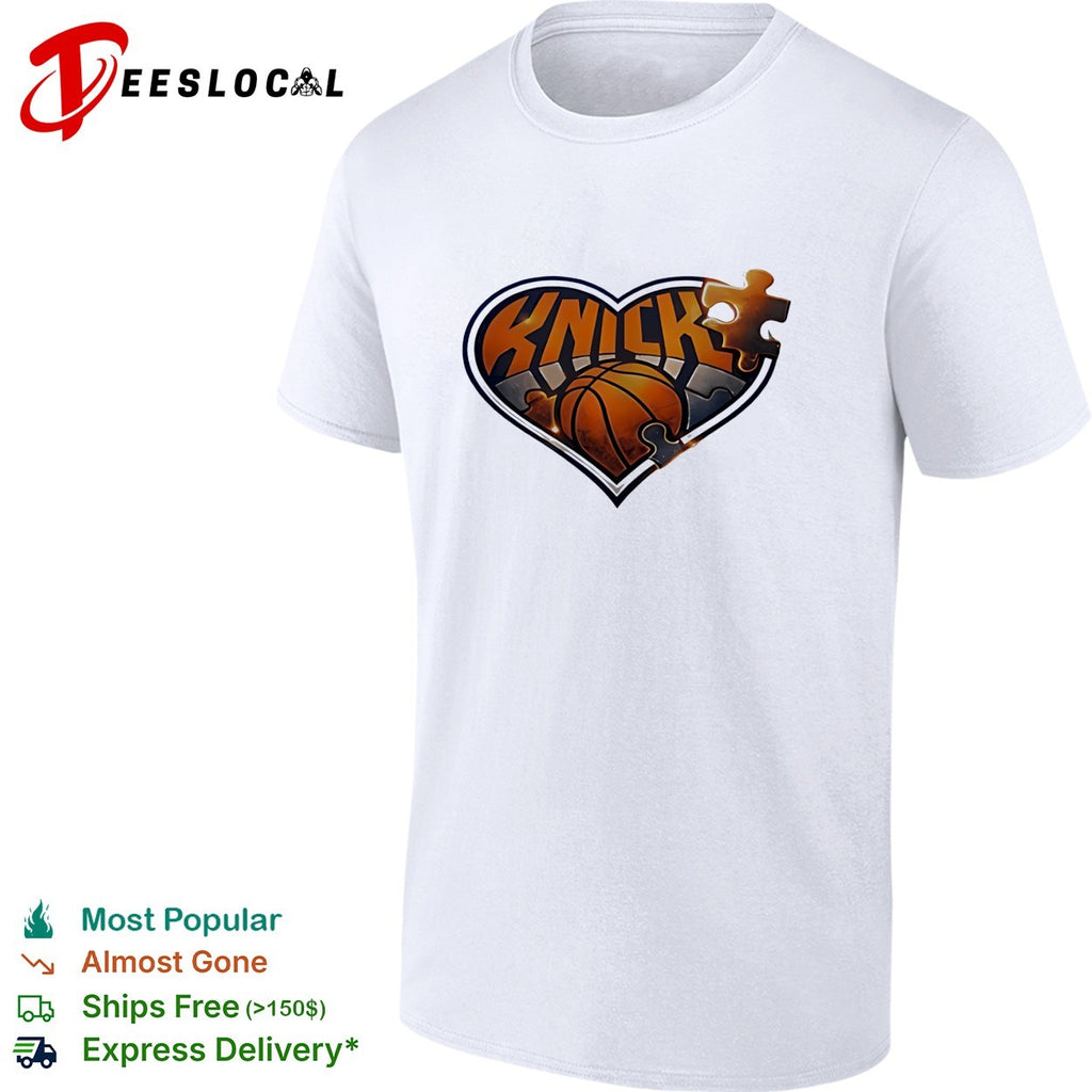 New York Knicks NBA Champions 2026 heart puzzle logo shirt