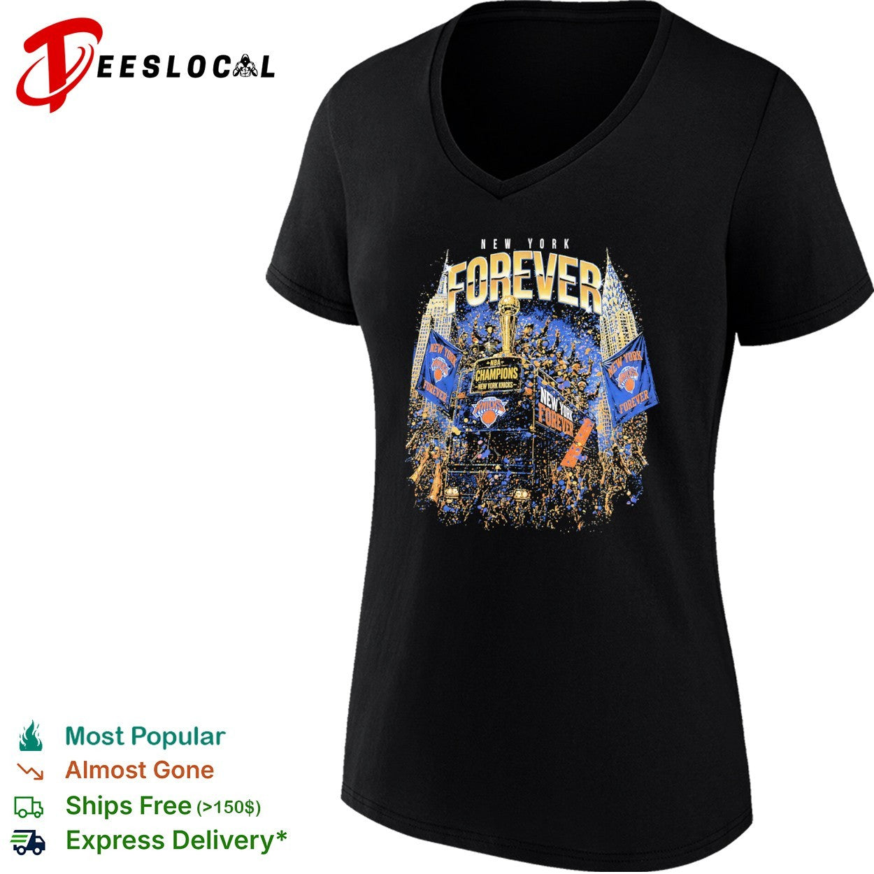 New York Knicks NBA Champions New York Forever trophy parade basketball team shirt
