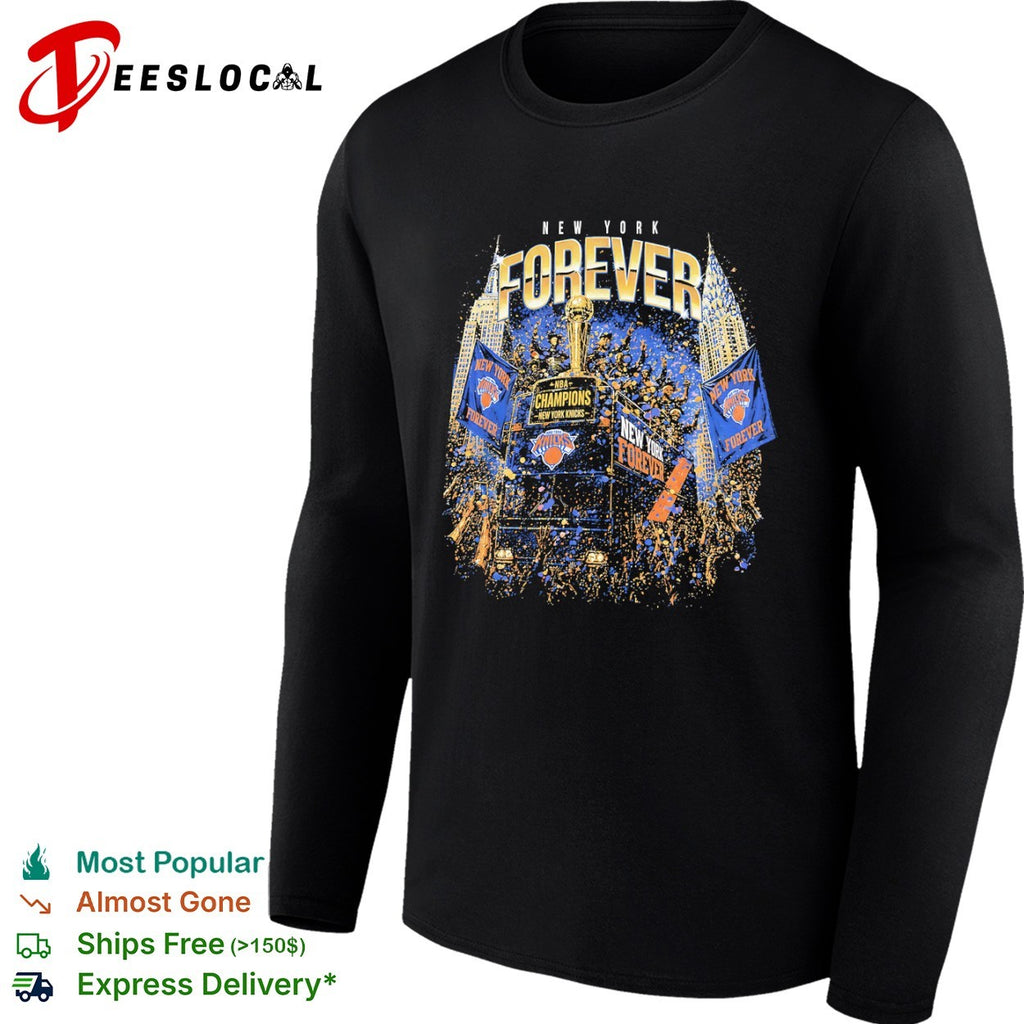 New York Knicks NBA Champions New York Forever trophy parade basketball team shirt