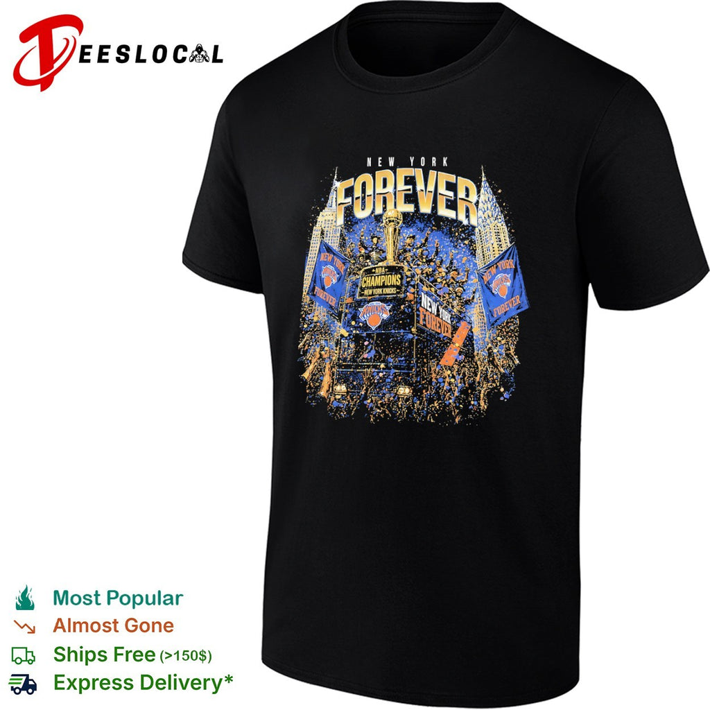 New York Knicks NBA Champions New York Forever trophy parade basketball team shirt