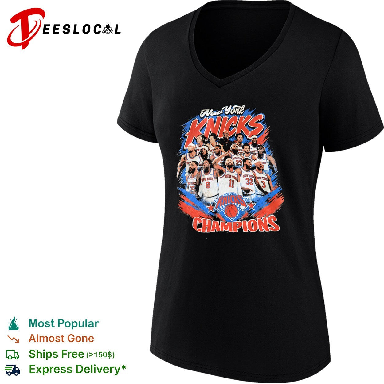 New York Knicks NBA Champions team shirt