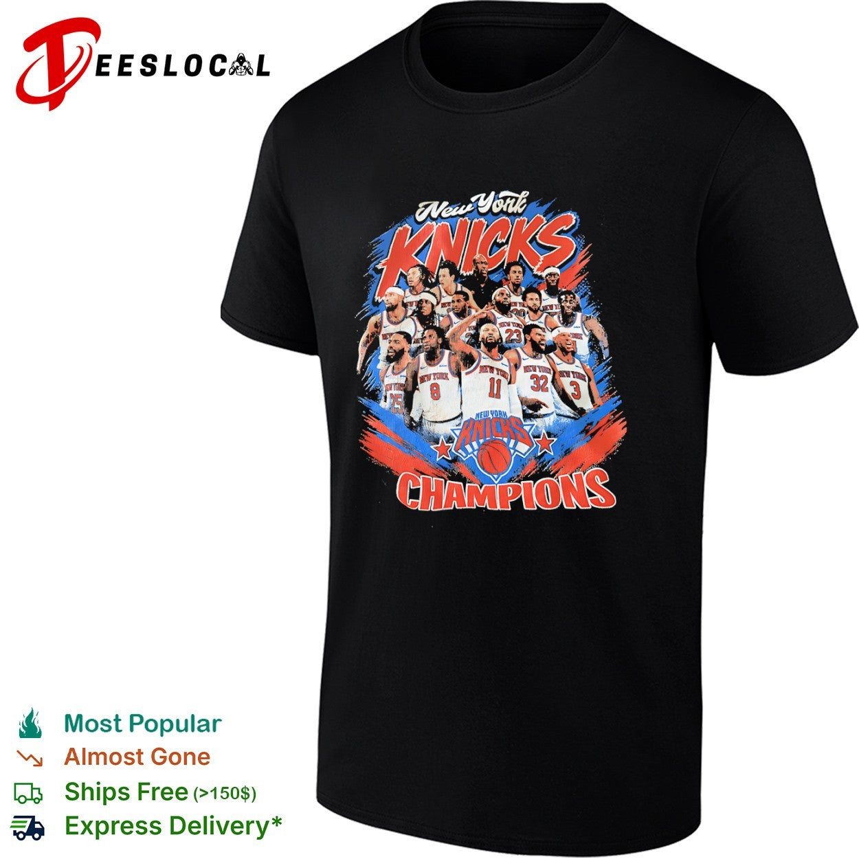 New York Knicks NBA Champions team shirt