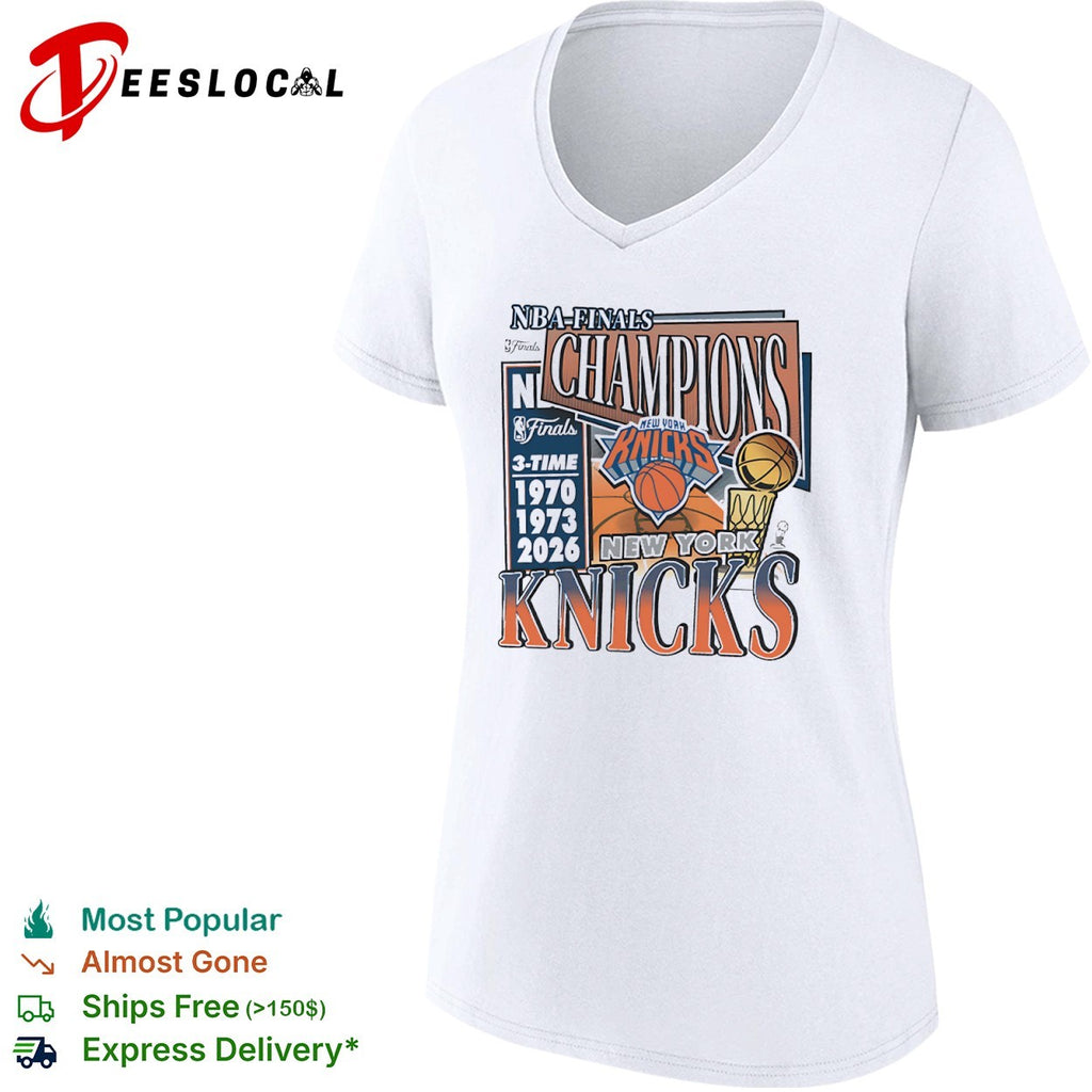 New York Knicks NBA Finals Champions 1970 1973 2026 3 Time Champs Basketball shirt