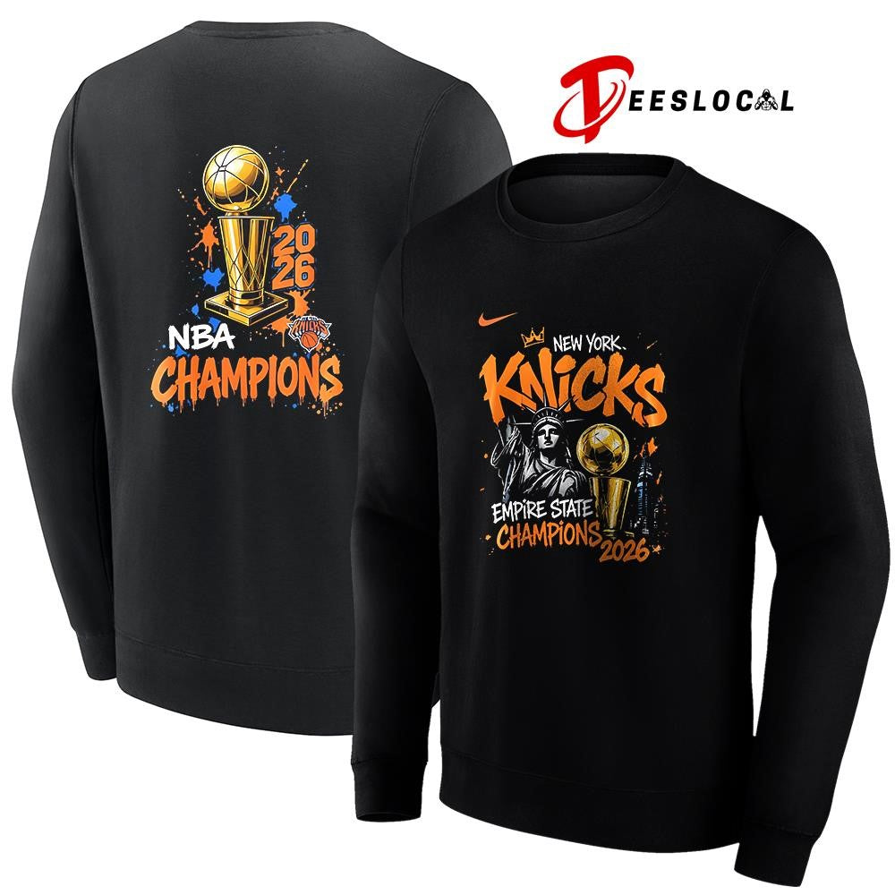 New York Knicks NBA Finals Champions empire state champions Statue of Liberty graphic shirt